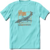 F-101 Vliegtuig T-Shirt | Unisex leger Kleding | Dames - Heren Straaljager shirt | Army F16 | Grappig bouwpakket Cadeau | - Licht Blauw - L