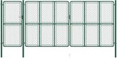 Poort 200x495 cm staal groen