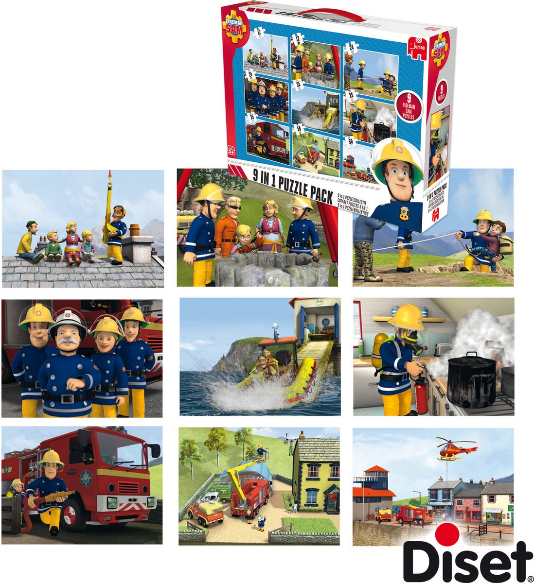 Fireman Sam 9in1 Puzzle Pack | bol