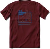 SU-33 Vliegtuig T-Shirt | Unisex leger Kleding | Dames - Heren Straaljager shirt | Army F16 | Grappig bouwpakket Cadeau | - Burgundy - XL