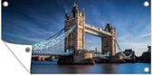 Tuinposter Tower Bridge - Theems - Londen - 60x30 cm - Tuindoek - Buitenposter