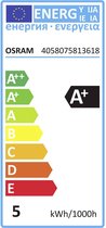 OSRAM 4058075813625 LED-lamp Energielabel A+ (A++ - E) E14 Kogel 5 W = 40 W Warmwit tot neutraalwit (Ø x l) 38 mm x 108 mm Relax & Active 1 stuk(s)