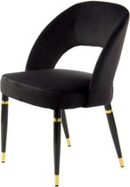 Courtney 525 stoel, set van 2 zwart/goud
