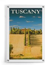 Walljar - Tuscany Vallei - Muurdecoratie - Plexiglas schilderij