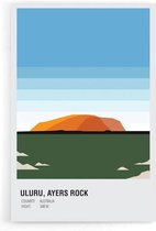 Walljar - Uluru Australia - Muurdecoratie - Poster