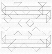 Abstract Triangle Background Rubber Stamps (BG-141)