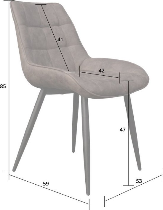 Chaise de salle à manger Loena | tissu Adore Goud
