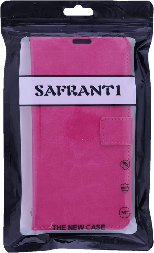 Étui pour téléphone Samsung Galaxy A20e - Bookcase - Emplacement pour 3 cartes - Similicuir - SAFRANT1 - Rose
