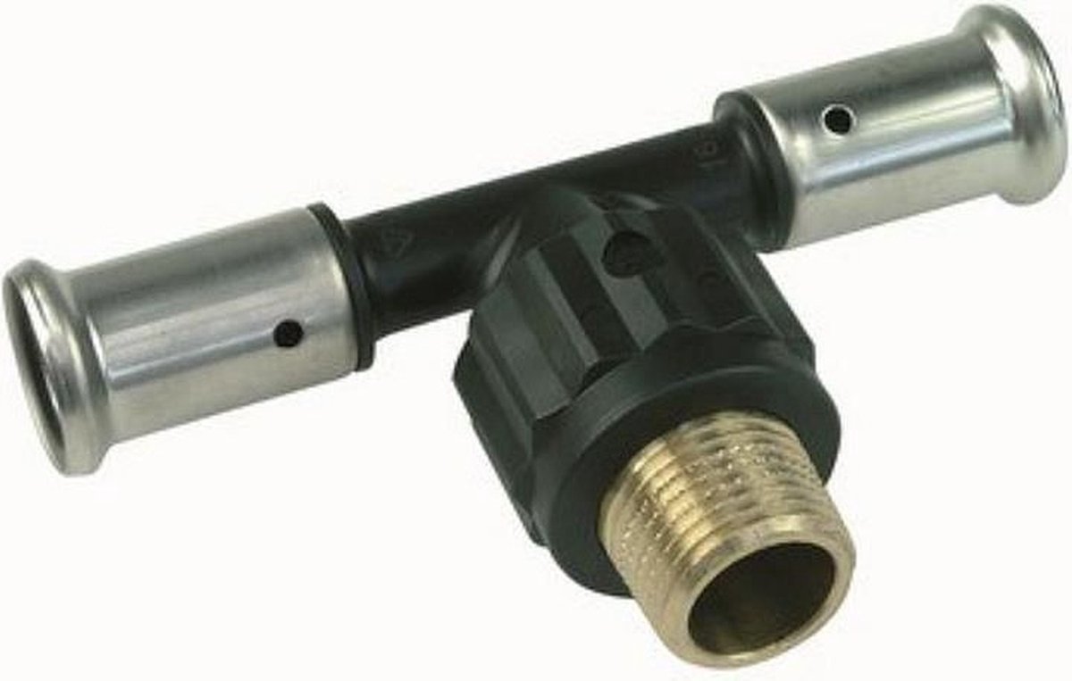 Henco 14PK T-stuk - 32 x 3/4'' buitendraad x 32 mm pers