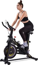 Indoor Cycling Hometrainer - Cardio Gym met magnetische weerstand - met iPad-bevestiging & verstelbaar zitkussen & LCD-monitor voor afstand / snelheid / hartslag en calorieën - 330
