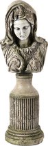 Clayre & Eef Decoratie Buste Dame 16*13*45 cm Grijs Kunststof Decoratief Figuur Decoratieve Accessoires Woonaccessoires