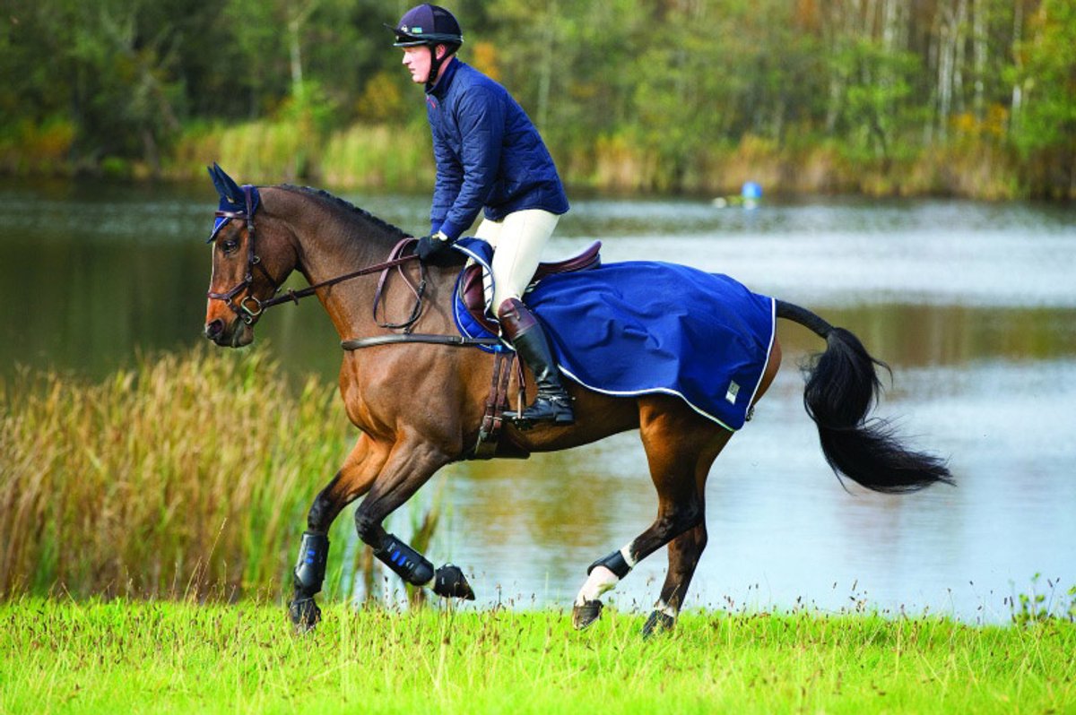 Horseware Rambo Waterproof Fleece Competition Sheet Navy Blue 214cm