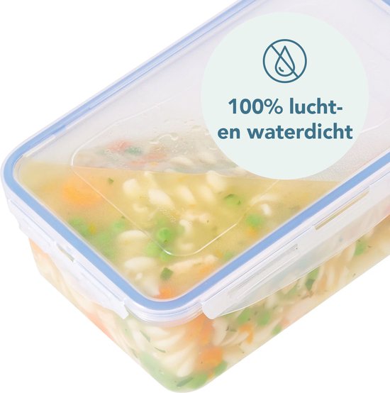 Lock & Lock contenants d'aliments frais | Conservateur frais pour un demi-pain | Boite à pain | Boîte à pain - Set de 2 - 3,9 litres - Transparent