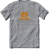 29 Jaar Legend T-Shirt | Goud - Zilver | Grappig Verjaardag Cadeau | Dames - Heren | - Donker Grijs - Gemaleerd - S
