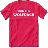 Saitama T-Shirt | Join the wolfpack Crypto ethereum Heren / Dames | bitcoin munt cadeau - Roze - XXL