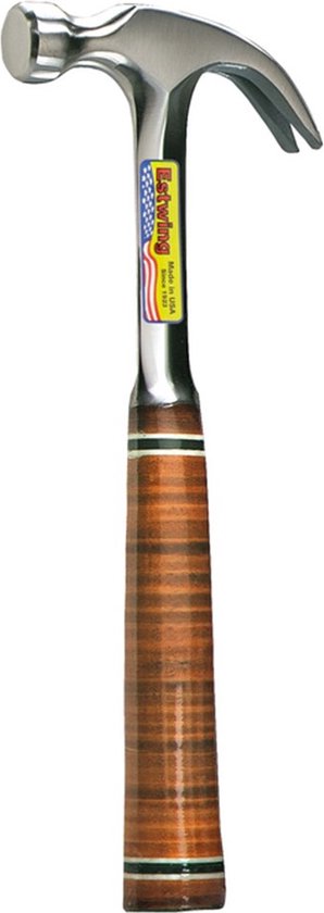 Estwing 02-4000E16C Gebogen klauwhamer - leren handgreep - 448gr