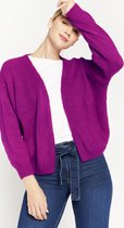 LOLALIZA Relaxed cardigan - Fuchsia - Maat S/M