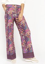 LOLALIZA Wijde broek met paisley print - Paars - Maat 36