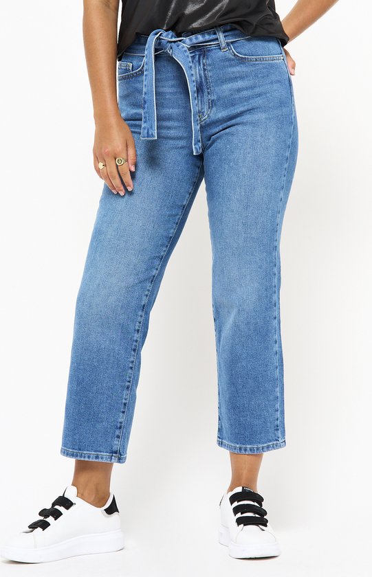 Lola Liza Jeans met hoge taille - Dnm - Med Blue - Maat 34 | bol.com