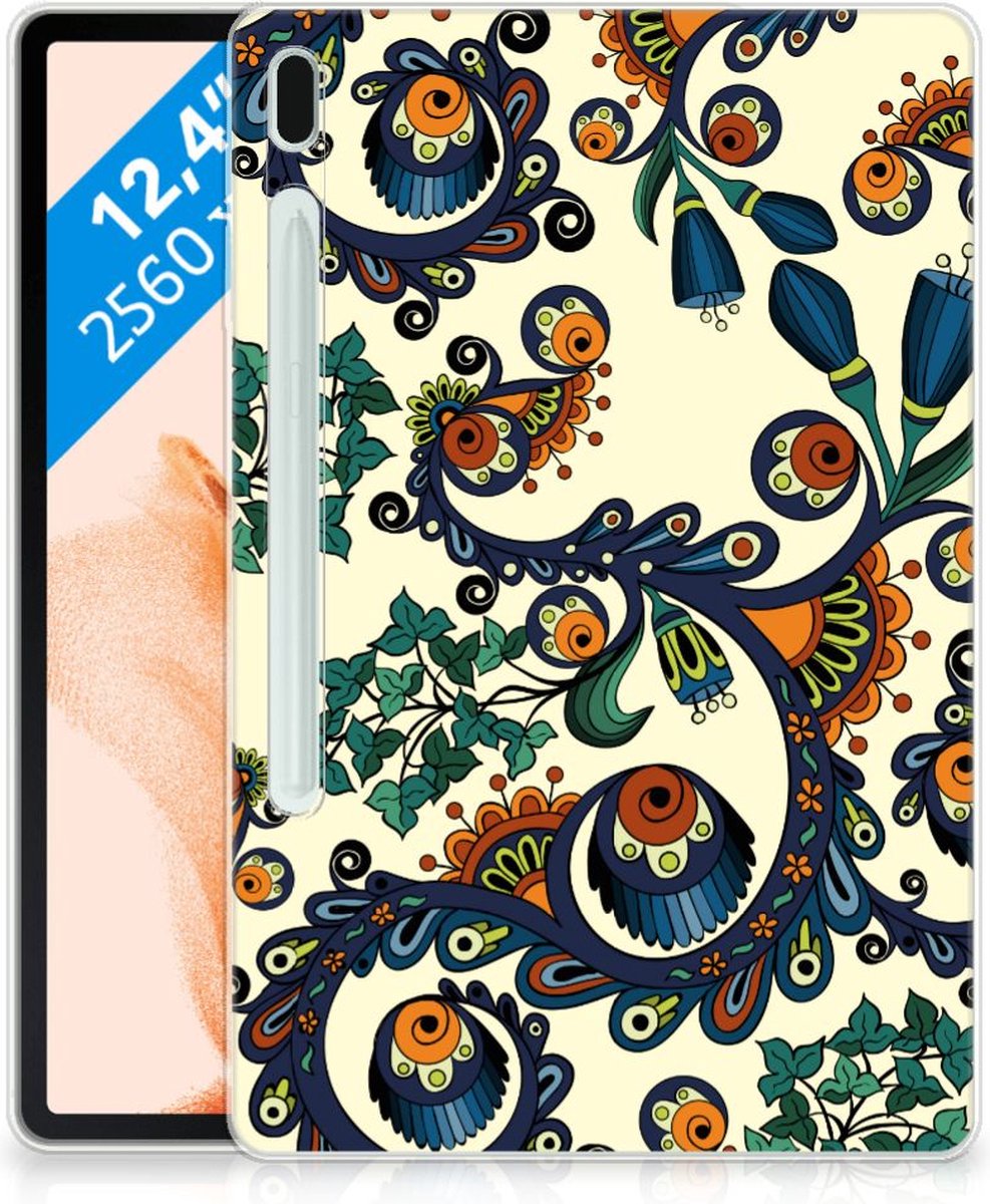 TPU Case Samsung Galaxy Tab S7FE Barok Flower