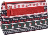 2x kerst make-up tas met rits Mickey Disney
