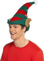 2x stuks kerst Elfen mutsen met oren voor volwassenen - Kerst verkleedkleding hoeden