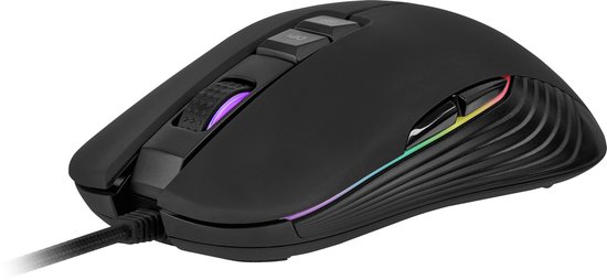 Krüger&Matz KM0752 - Warrior GM-60 bedrade gaming muis met achtergrondverlichting, zwart