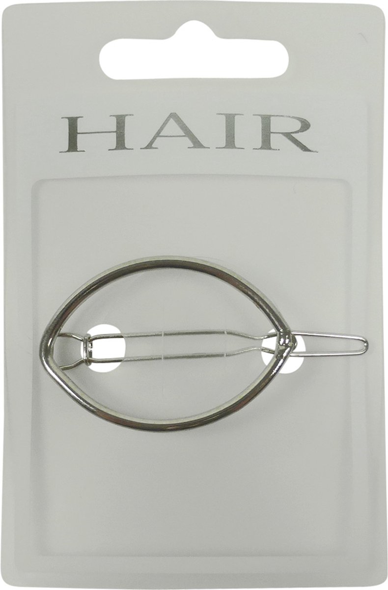 Haarspeld - Pin-Clip 4.0cm Ovaal - Zilver