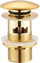 Bally Design Afvoerplug Met Push Up Inclusief Overloop 5/4 Goud