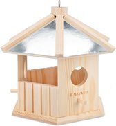 Bol.com Navaris houten tuin vogelhuisje - Klein nestkastje voor kleine vogels - Roodborstjes spreeuwen en koolmeesjes aanbieding