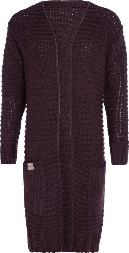 Cardigan Long Knit Factory Alex - Aubergine - 36/38