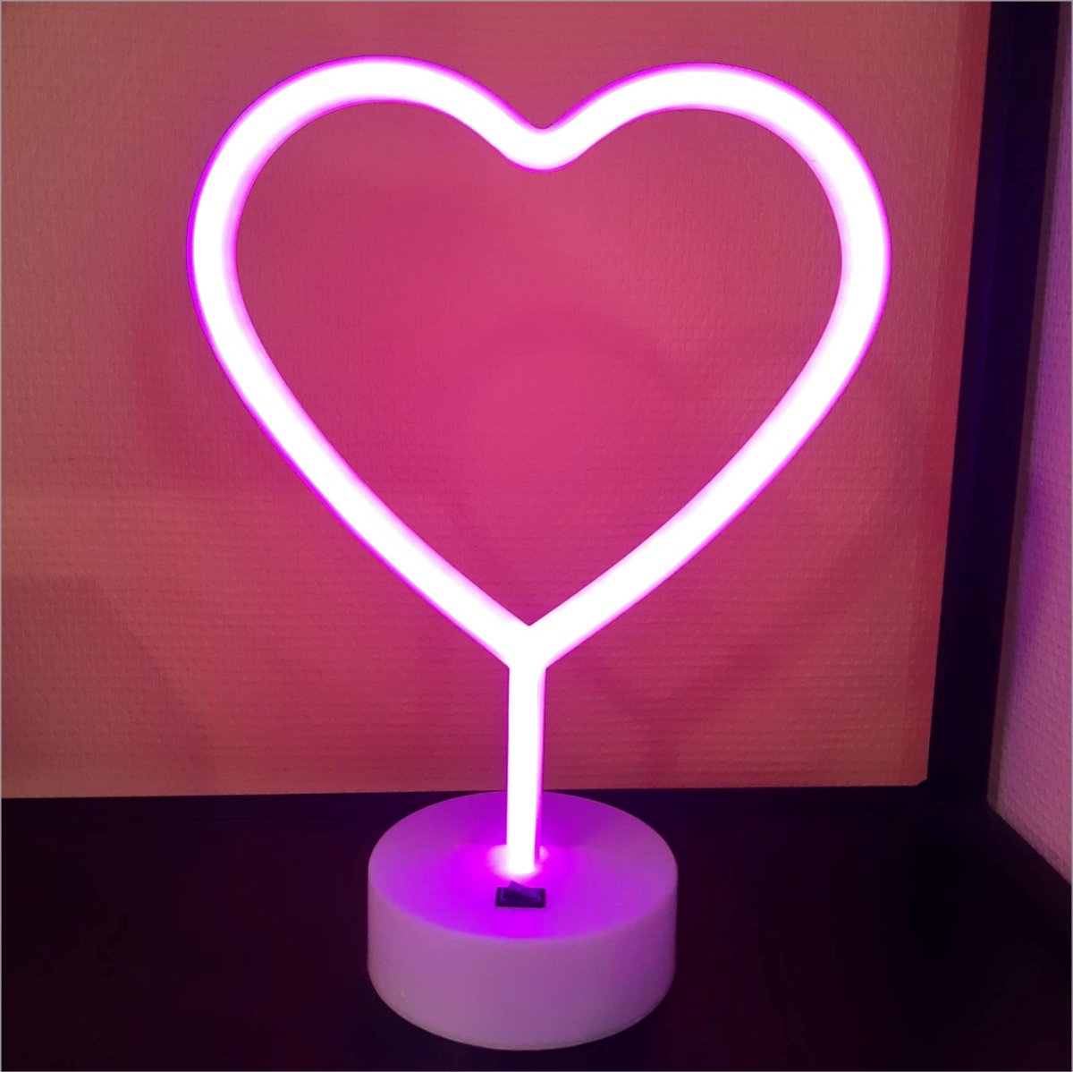 Neon Led lamp - Hart - Pink - 29 x 17 cm