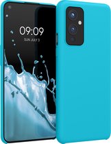 kwmobile telefoonhoesje voor OnePlus 9 (EU/NA Version) - Hoesje met siliconen coating - Smartphone case in ijsblauw