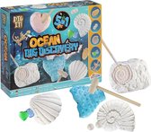 Grafix - Ocean Dig Discovery - Ensemble d'artisanat - Fabrication de coquillages - Déterrer et explorer - 5 en 1