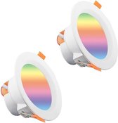 LED Spots - LED Downlight - Verlichting - Dimbare Lamp - Met Bluetooth - Meerkleurig - 2 Spots - Energiezuinig - Wit