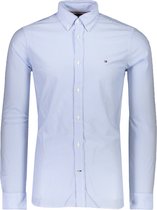 Tommy Hilfiger Overhemd Blauw Aansluitend - Maat M - Heren - Lente/Zomer Collectie - Katoen;Polyester