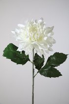 Kunstbloem - Dahlia - topkwaliteit decoratie - 2 stuks - zijden bloem - Wit - 69 cm hoog