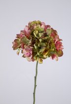 Kunstbloem - Hydrangea - Hortensia - topkwaliteit decoratie - 2 stuks - zijden bloem - Roze - 63 cm hoog