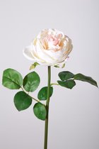 Kunstbloem - Roos - topkwaliteit decoratie - 2 stuks - zijden bloem - Peach Zalm - 48 cm hoog