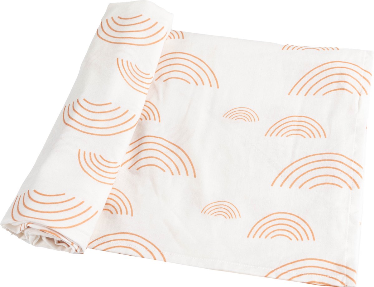 Goedkoopste Louka swaddle regenboog - hydrofiel doek XL - 120x120 cm - 70 bamboe en 30 organic katoen