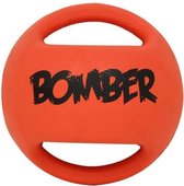 ZEUS Bomber rubberen bal 11,4 cm - oranje en zwart - voor hond