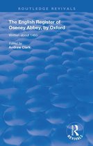Routledge Revivals - The English Register of Oseney Abbey, by Oxford