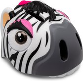 Crazy Safety - Kinderfietshelm - Zwart/Wit Zebra - S/M - 49-55 cm verstelbaar