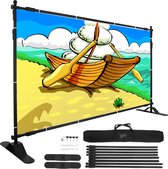 Chowel Achtergrond Frame - Banner Frame - Backdrop Stand - Achtergrondsysteem - Reclamebord - Posters & Banners - Verstelbaar - Aluminium - 3x2.4M