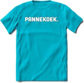 Pannekoek - Snack T-Shirt | Grappig Verjaardag Kleding Cadeau | Eten En Snoep Shirt | Dames - Heren - Unisex Tshirt | - Blauw - XXL