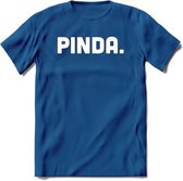 Pinda - Snack T-Shirt | Grappig Verjaardag Kleding Cadeau | Eten En Snoep Shirt | Dames - Heren - Unisex Tshirt | - Donker Blauw - L