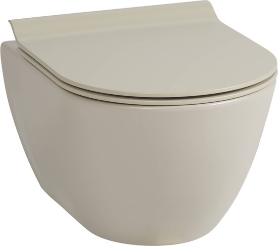 Foto: Ben segno hangtoilet compact xtra glaze free flush mat beige wc pot toiletpot hangend toilet excl toiletbril