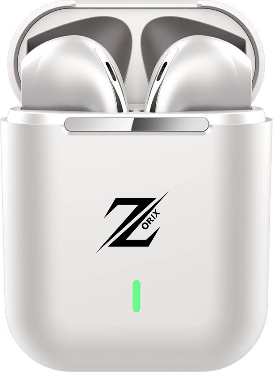Afbeelding van product ZORIX AirBudz J18 - Draadloze Oordopjes - Bluetooth Oordopjes - Oordopjes Draadloos - Draadloze Oortjes - Sport oordopjes - Wit AirBudz X2