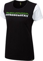 Womens Strong & Sexy T-Shirt Black - Green (MPLTS486) L