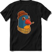 Opa papegaai T-Shirt Grappig | Dieren vogel Kleding Kado Heren / Dames | Animal Skateboard Cadeau shirt - Zwart - XXL